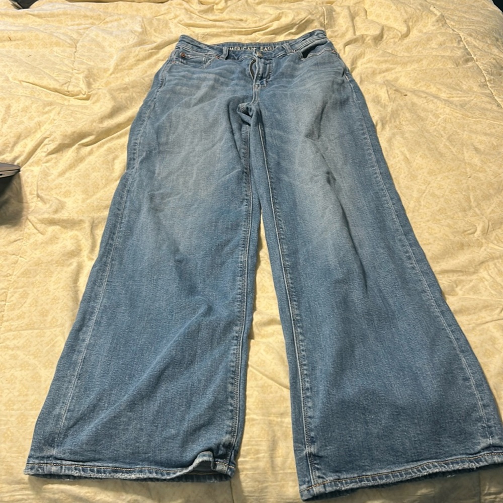 American Eagle Super High Rise Baggy Wide Leg Jean